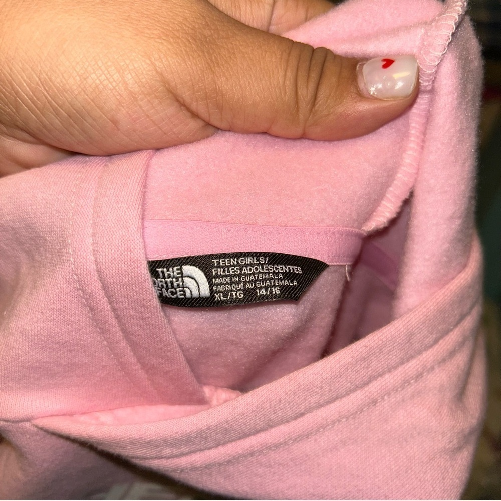 The North Face girls Pink Hoodie Sweater - Picture 2 of 3